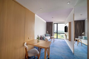 Junior Suite, 1 King Bed, Lake View | In-room safe, laptop workspace, blackout curtains, iron/ironing board - OZO Medini Malaysia (Iskandar Puteri)