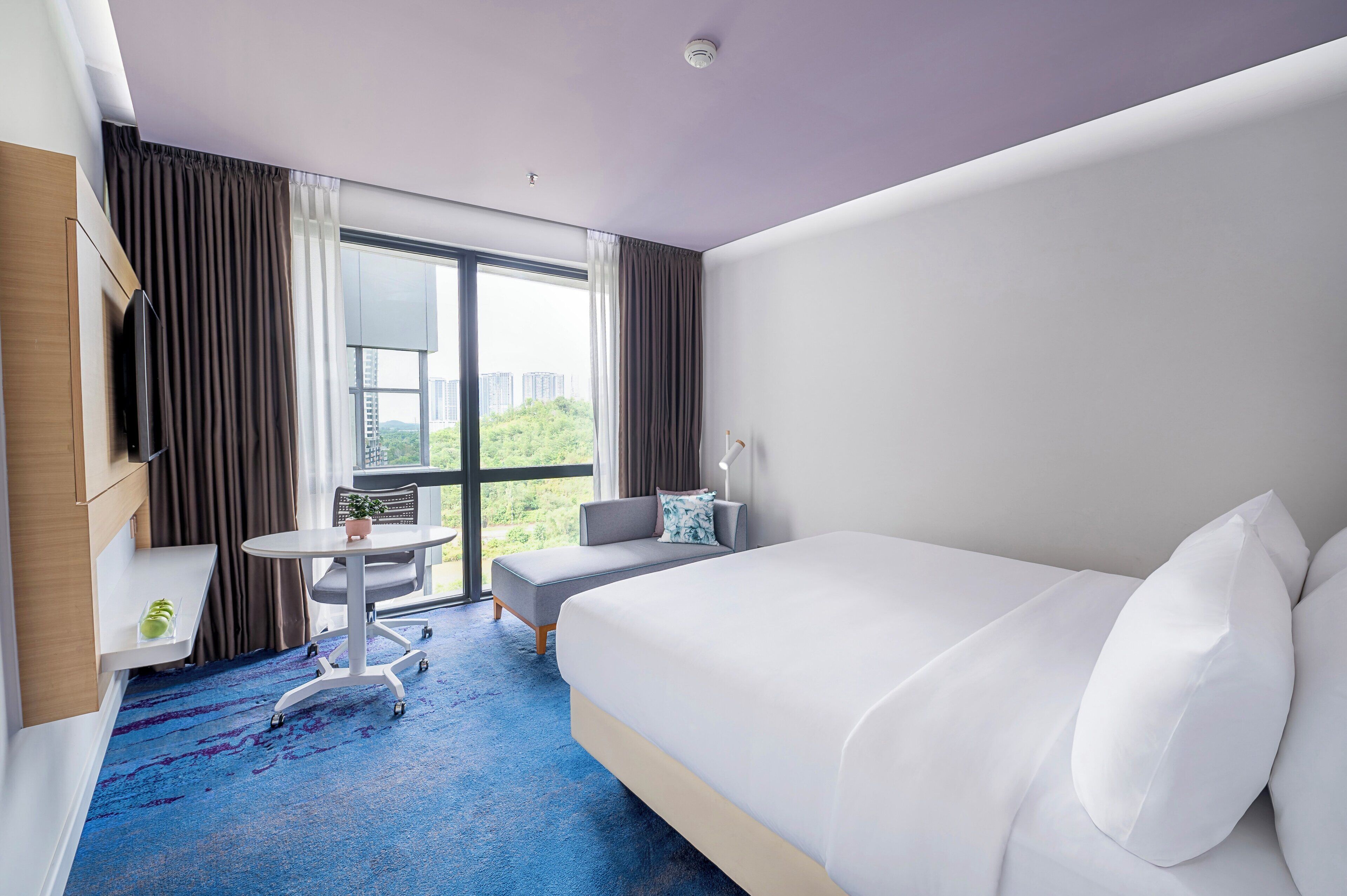 客房内保险箱、笔记本电脑工作区、遮光窗帘、熨斗/熨衣板