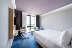 Caja de seguridad en la habitación y cortinas blackout 