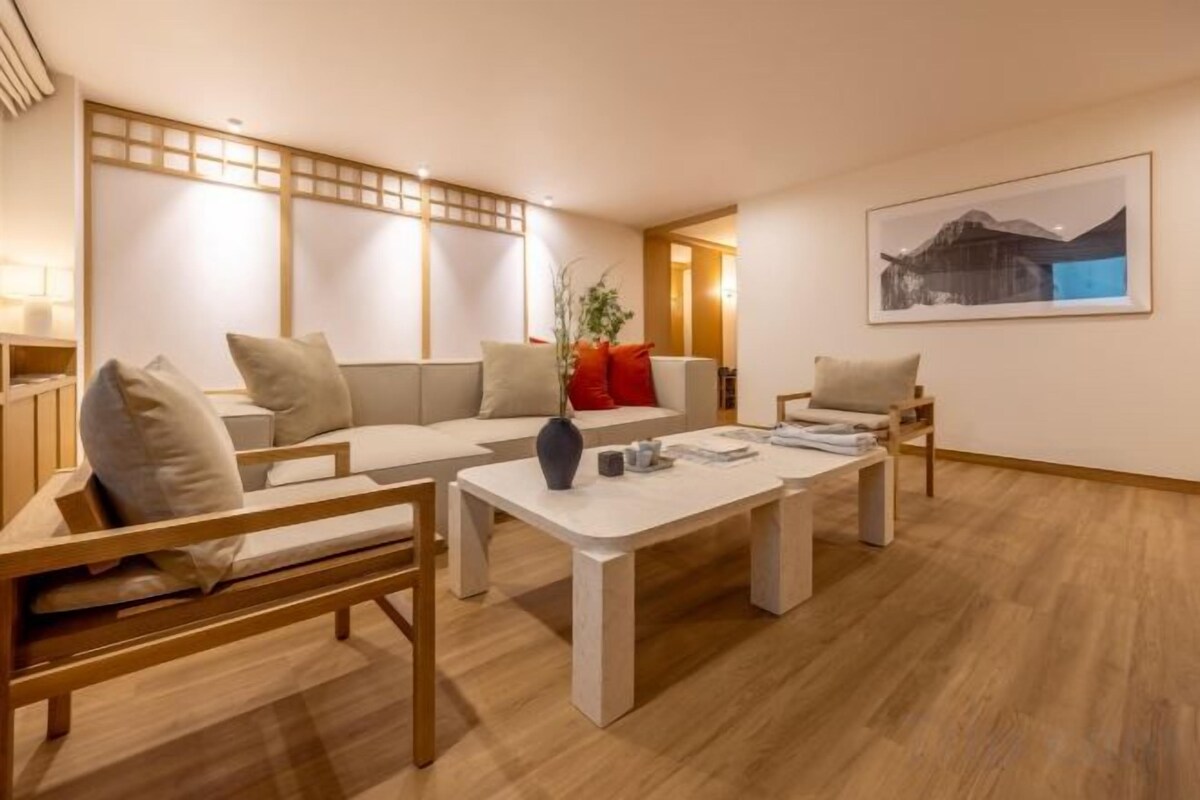 Living area | 65-inch LCD TV with digital channels, Netflix, streaming services
