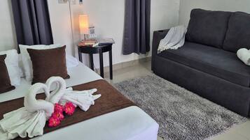 Individually decorated, individually furnished, laptop workspace