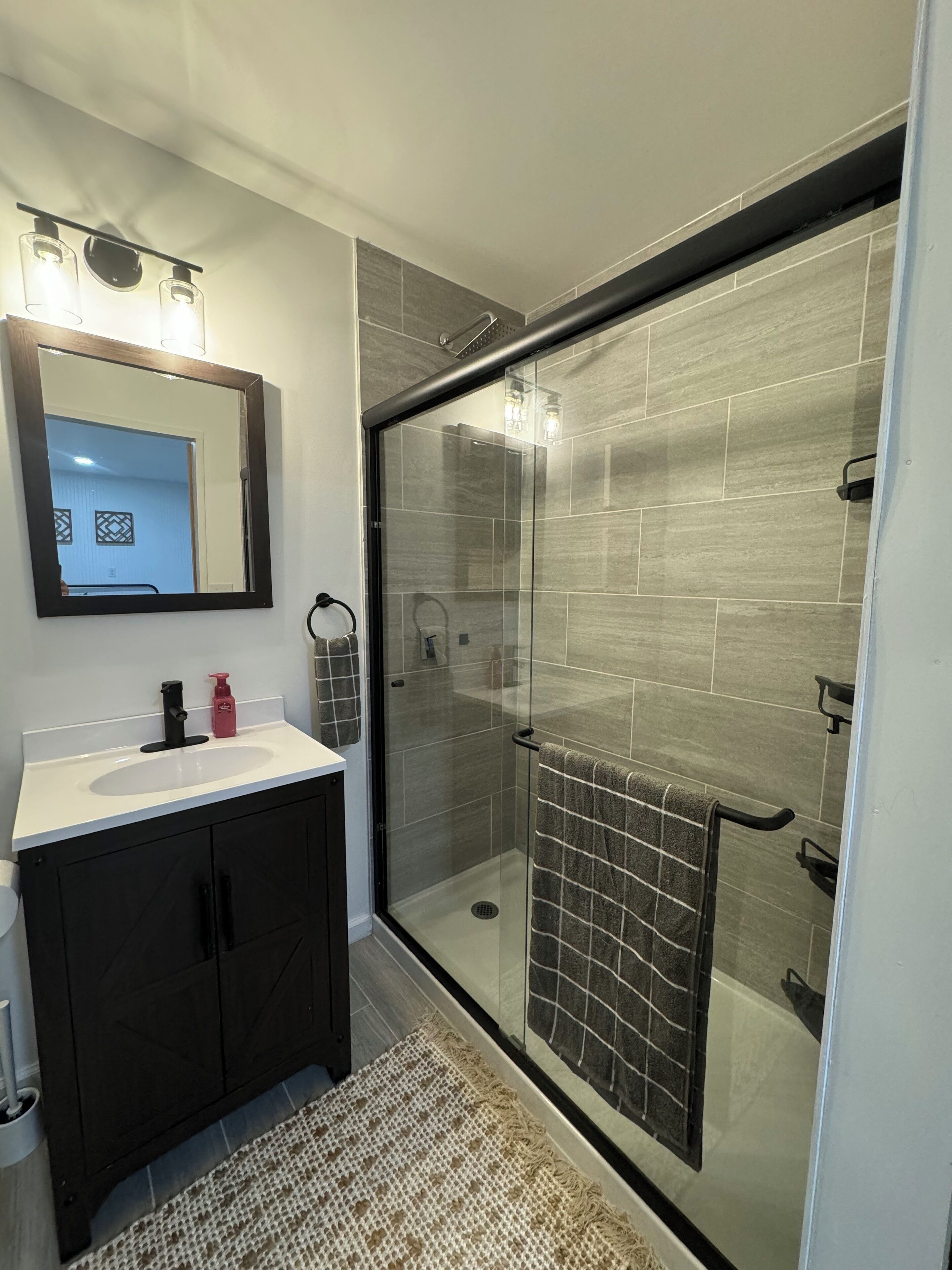 Asciugacapelli, asciugamani, sapone, shampoo