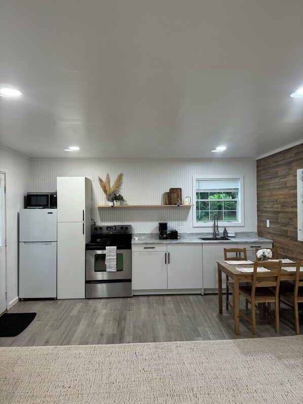 Fridge, microwave, oven, stovetop - Cozy Minimalistic One Bedroom Home (Indian Trail)