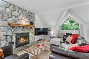 TV, fireplace, offices