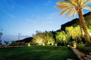 Outdoor banquet area