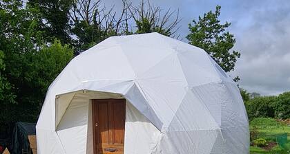 Luxury Glamping Dome and Lodge on the IOM TT course, Hillberry Grandstand.
