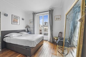 1 غرفة نوم وواي فاي وملاءات أسرّة