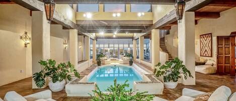 Indoor pool, a heated pool