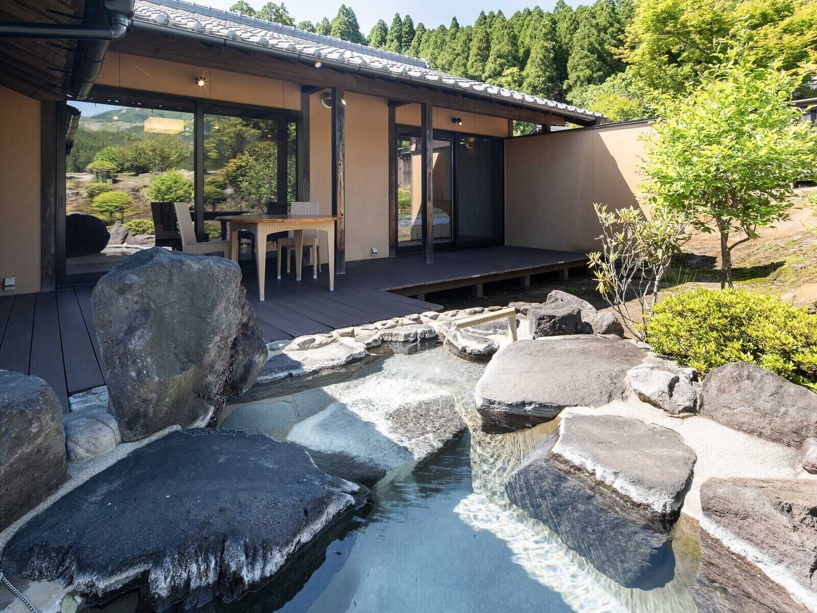 Luxury Suite | Bathroom | Separate tub and shower, spring water tub, hair dryer, towels