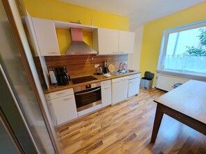 Fridge, oven, stovetop, dishwasher