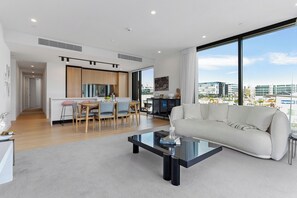 Two Bedroom, Two Bathroom Apartment with Parking | Living area - Wynyard Quarter Apartments by Urban Rest (Auckland)