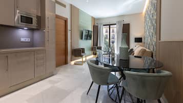 Panoramic Apartment, 2 Bedrooms | Living area | 46-inch flat-screen TV with digital channels