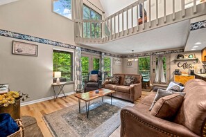 TV, fireplace, video games, books