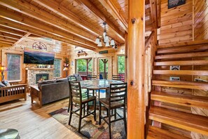 Interior - MTN Views! 3BR Cabin w/Hot Tub*Game Room*Comm Pool (Sevierville)
