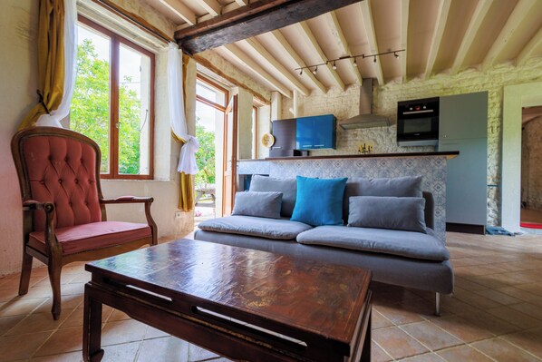 Télévision, table de tennis de table, livres