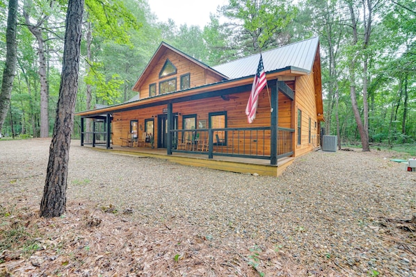 House (2 Bedrooms) | Front of property - Near Choctaw Casino: Broken Bow Cabin w/ Hot Tub! (Broken Bow)