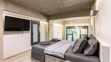 1 dormitorio, tabla de planchar con plancha, cuna de viaje y wifi