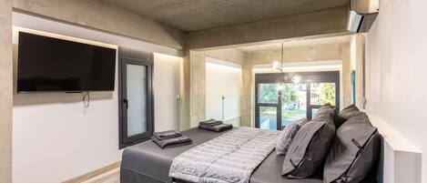 1 makuuhuone, silitysrauta/-lauta, vauvan matkasänky, Wi-Fi