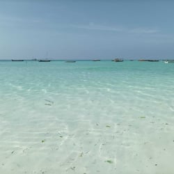 On the beach, white sand