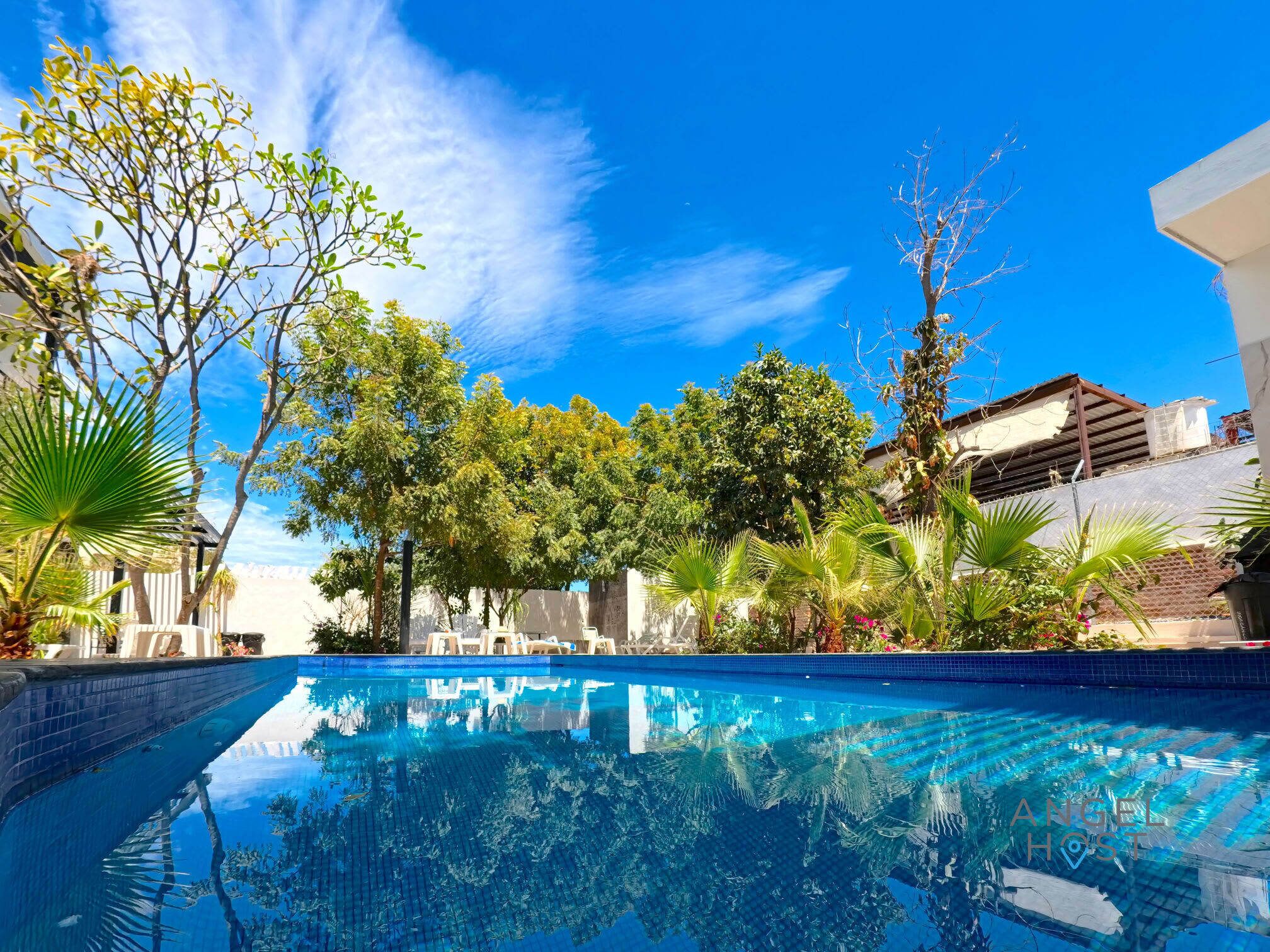 Outdoor pool, a heated pool