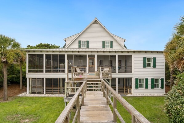 House, Multiple Bedrooms | Exterior - Spectacular Oceanfront Living With An Inviting Kitchen Perfect For Entertaining Kitchens Beach House 9 Bedroom Home by Peace Vacations (Georgetown)
