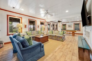 House, Multiple Bedrooms | Living area - Spectacular Oceanfront Living With An Inviting Kitchen Perfect For Entertaining Kitchens Beach House 9 Bedroom Home by Peace Vacations (Georgetown)