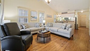 Living area - Alex And Us- Fantastic Second Floor Unit Directly Across From The Pool 2 Bedroom Condo by Peace Vacations (Pawleys Island)