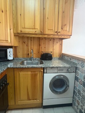 Fridge, microwave, toaster