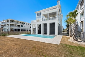 House, 6 Bedrooms | Pool | A heated pool - Seaside Serenity Oceanfront Luxury With Pool 6 Bedroom Home by Peace Vacations (Pawleys Island)