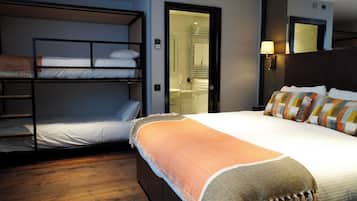 Family Quadruple Room, City View | Desk, laptop workspace, free WiFi