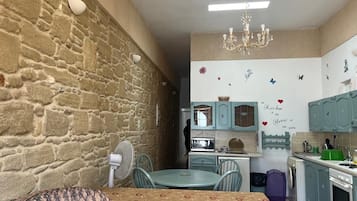 Apartment | Private kitchen | Fridge, microwave, oven, stovetop