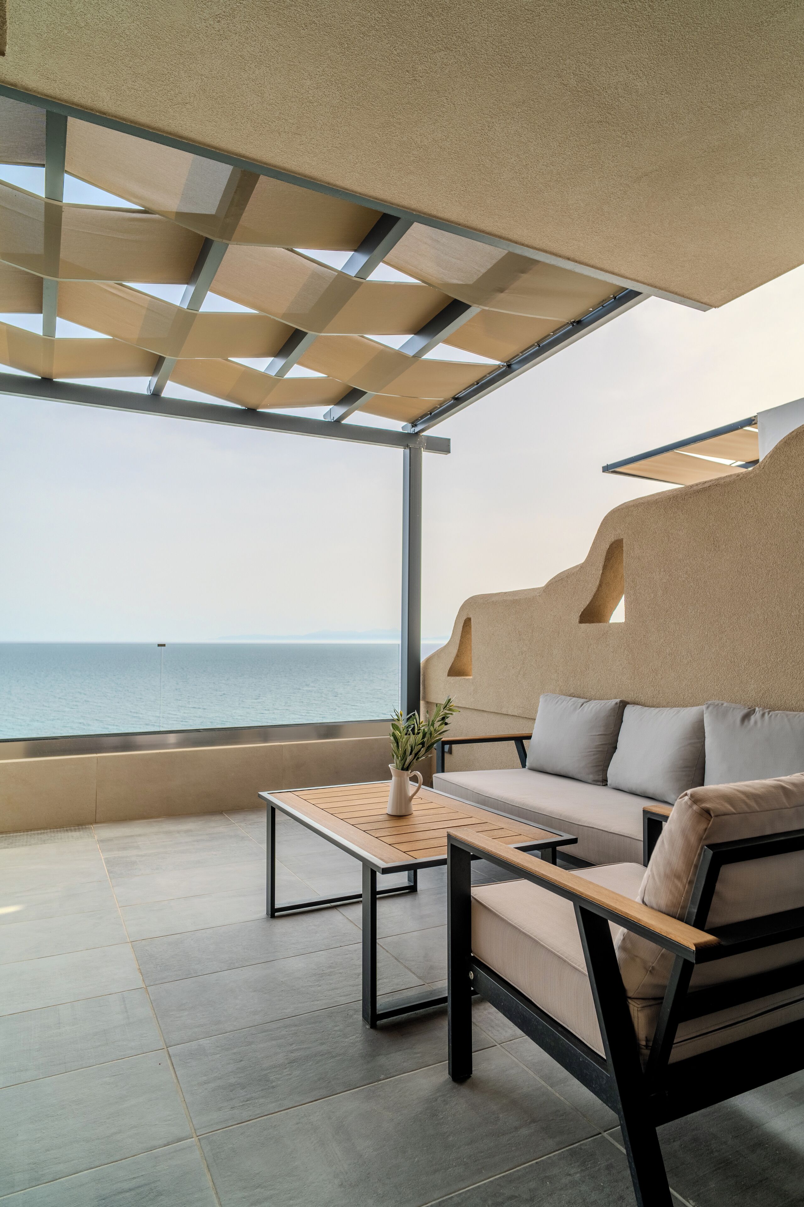 Quarto casal luxo, sacada | Terraço/pátio
