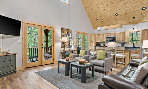 TV connectée, cheminée