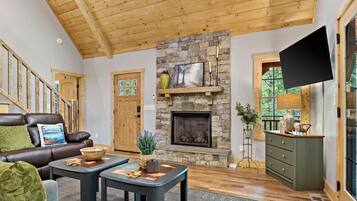 TV connectée, cheminée