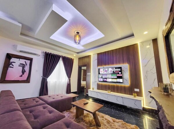 Classic Penthouse | Living area - Presken Freedom Way (Lekki)