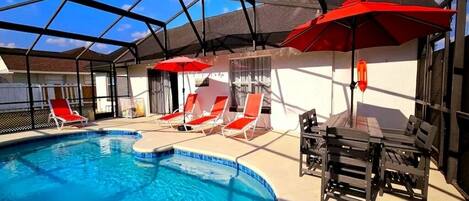 Outdoor pool, a heated pool