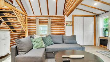 TV, fireplace, video games, table football