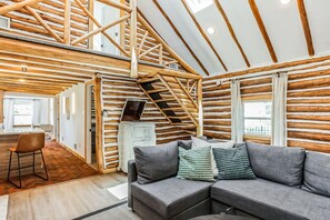 TV, fireplace, video games, table football