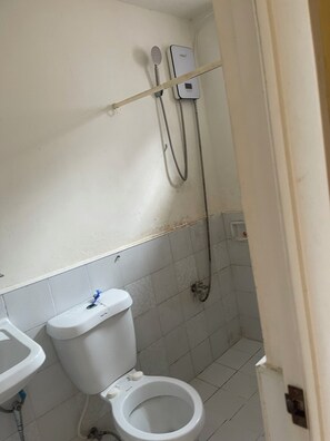 Shower, bidet, towels, soap