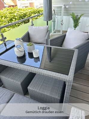 Terrace/patio - Moderne und Stilvolle Ferienwohnung für 4 Personen in Strandnähe (Fehmarn)