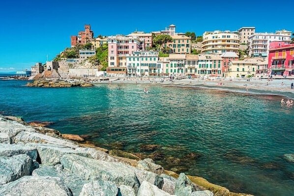 Stroll along the accessible waterfront with clear views of the ocean and surrounding rocks.