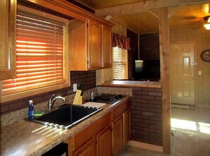 Fridge, microwave, coffee/tea maker, toaster