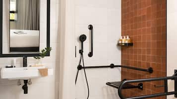 Comfort Studio | Bathroom | Shower, hair dryer, towels, soap