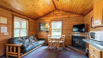 TV, fireplace, offices