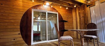 Comfortable cabin in the mountains of North Carolina, located near TIEC.