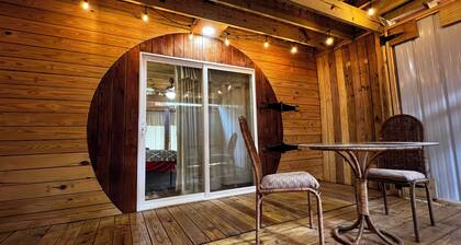 Comfortable cabin in the mountains of North Carolina, located near TIEC.