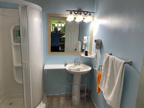 Hair dryer, towels, soap, toilet paper - The Sea-Garden is a tucked away studio villa with a garden view and patio.  (George Town)
