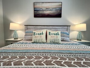 3 bedrooms, desk, iron/ironing board, travel crib