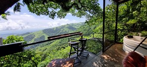 Deluxe Studio, 1 King Bed, Balcony, Mountain View | Terrace/patio