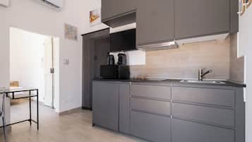 Apartment | Eigene Küche | Kühlschrank, Mikrowelle, Ofen, Herdplatte